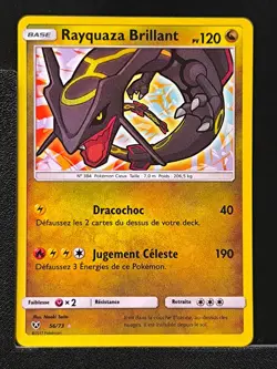 Carte Pokemon Rayquaza Brillant 56/73 SL3.5 Legendes Brillantes Soleil Lune - Image 2