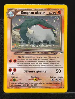 Carte Pokemon Donphan Obscur 3/105 Edition 2 Ed 2 Neo Destiny Wizards FR - Image 2