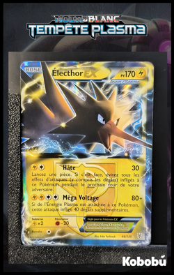Carte Pokemon Electhor EX 48/135 Noir & Blanc Tempete Plasma FR - Image 1