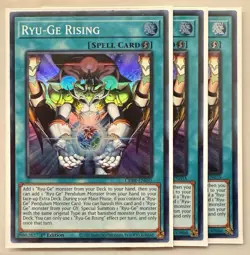 3x Ryu-Ge Rising 1st Edition Super Rare CRBR-EN035 Yu-Gi-Oh! - Image 1