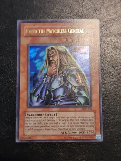 Yu-Gi-Oh! ULTRA RARE CARD FREED THE MATCHLESS GENERAL LOD-016 VINTAGE PRINT NM - Image 1