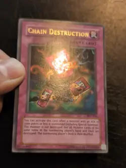 Yu-Gi-Oh! ULTRA RARE HOLO CARD CHAIN DESTRUCTION PSV-006 VINTAGE PRINT VLP - Image 2