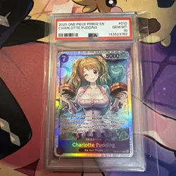 2025 ONE PIECE PRB02 PREMIUM BOOSTER #010 CHARLOTTE PUDDING PSA 10 - Image 1