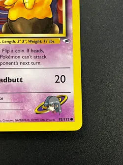 Sabrina's Drowzee 92/132 - Gym Heroes Vintage WOTC Pokemon TCG Card LP - Image 3