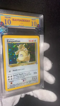kangaskhan 5/64 graded 10 near mint PGC old 1999 pokemon card rare holo - Image 1