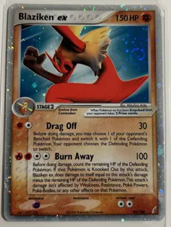 Blaziken EX 90/100 Crystal Guardians Holo Rare SWIRL MP Pokemon Card - Image 1