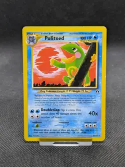 Politoed 27/75 Neo Discovery Non-Holo Pokemon Card WOTC LP/Played - Image 1