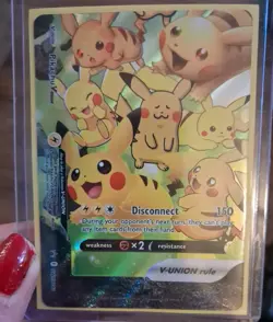 Pikachu V-Union SWSH141 SWSH: Sword & Shield Promo Holo Pokemon card #Disconnect - Image 2
