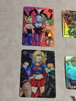 6 SEXY WAIFU DRAGON BALL Z ACG HOLOFOIL Cards - Image 2