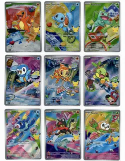 Pokemon 2026 First Partner Illustration Collection Series 1 Promo Set (9 Cards) - Image 1