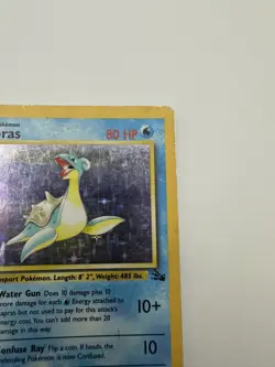 Pokemon Lapras 10/62 WotC Fossil Unlimited Holo Rare MP Rare Vintage - Image 4