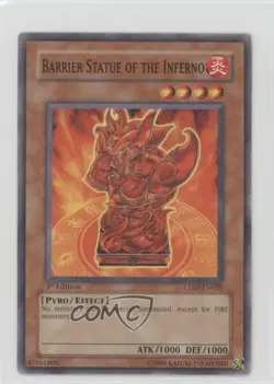 Barrier Statue of the Inferno 1st Ed. YuGiOh Cyberdark Impact #CDIP-EN020 2006 - Image 1