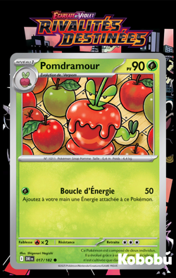 Carte Pokemon Pomdramour 017/182 EV10 Rivalites Destinees DRI Ecarlate Violet - Image 1