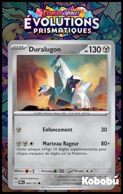 Carte Pokemon Duralugon 069/131 EV8.5 Evolutions Prismatiques PRE - Image 1
