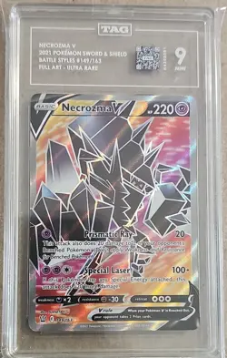 Pokemon Necrozma V Ultra Rare Full Art TAG 9 Holo 149/163 Battle Styles 2021 - Image 1