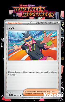 Carte Pokemon Juge 167/182 EV10 Rivalites Destinees Ecarlate Violet - Image 1