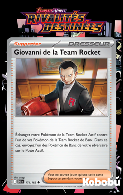 Carte Pokemon Giovanni Team Rocket 174/182 EV10 Rivalites Destinees - Image 1
