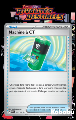 Carte Pokemon Machine a CT 181/182 EV10 Rivalites Destinees Ecarlate Violet - Image 1