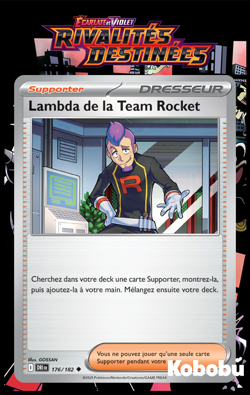 Carte Pokemon Lambda Team Rocket 176/182 EV10 Rivalites Destinees - Image 1
