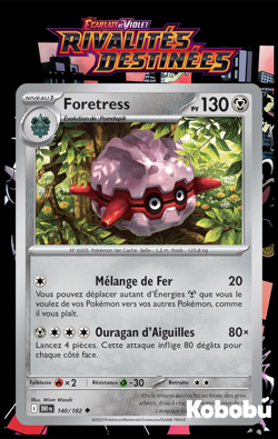 Carte Pokemon Foretress 140/182 EV10 Rivalites Destinees DRI Ecarlate Violet - Image 1