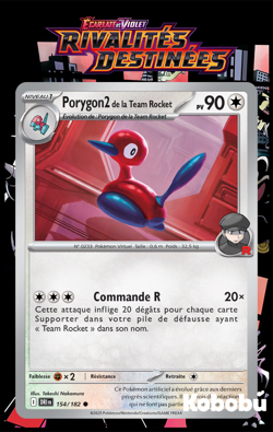 Carte Pokemon Porygon2 154/182 EV10 Rivalites Destinees DRI Ecarlate Violet - Image 1