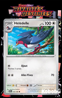 Carte Pokemon Heledelle 157/182 EV10 Rivalites Destinees DRI Ecarlate Violet - Image 1