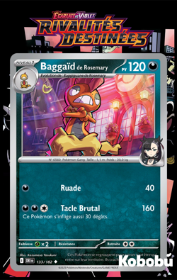 Carte Pokemon Baggaid 133/182 EV10 Rivalites Destinees DRI Ecarlate Violet - Image 1