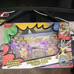 Pokemon Ascended Heroes Premium Poster Collection Mega Lucario box - Image 2