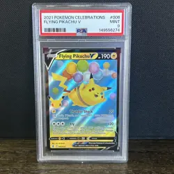 2021 Pokemon Celebrations Flying Pikachu V 006/025 PSA 9 - Image 1