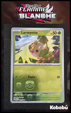 Carte Pokemon Larveyette 001/086 Reverse MasterBall EV10.5 Flamme Blanche WHT - Image 1