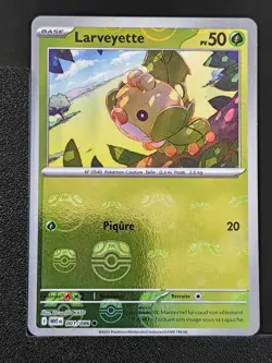 Carte Pokemon Larveyette 001/086 Reverse MasterBall EV10.5 Flamme Blanche WHT - Image 2