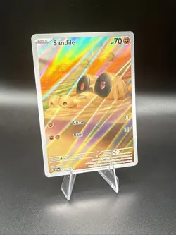 Pokemon Sandile 216/198 Scarlet & Violet Illustration Rare NM - Image 1