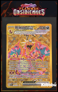 Carte Pokemon Dracaufeu EX 228/197 Gold EV3 Flammes Obsidiennes OBF FR - Image 1