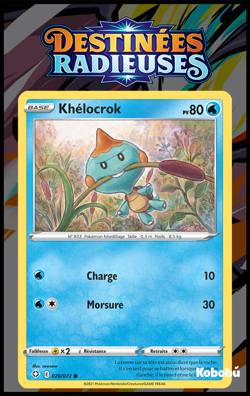 Carte Pokemon Khelocrok 026/072 EB4.5 Destinees Radieuses Epee Bouclier - Image 1