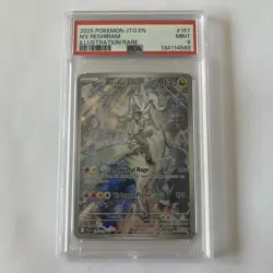 2025 POKEMON JTG EN-JOURNEY TOGETHER ILLUSTRATION RARE #167 N'S RESHIRAM PSA 9 - Image 1