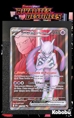 Carte Pokemon Mewtwo EX 213/182 de la team Rocket EV10 Rivalites Destinees DRI - Image 1
