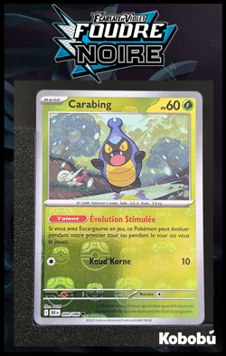 Carte Pokemon Carabing 009/086 Reverse MasterBall EV10.5 Foudre Noire BLK - Image 1