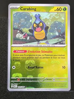 Carte Pokemon Carabing 009/086 Reverse MasterBall EV10.5 Foudre Noire BLK - Image 2