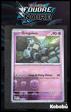 Carte Pokemon Gringolem 042/086 Reverse MasterBall EV10.5 Foudre Noire BLK - Image 1
