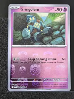 Carte Pokemon Gringolem 042/086 Reverse MasterBall EV10.5 Foudre Noire BLK - Image 2