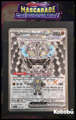 Carte Pokemon Ogerpon Pierre EX 199/167 EV6 Mascarade Crepusculaire TWM - Image 1