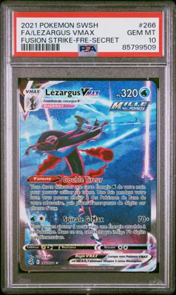Carte Pokemon Lezargus VMAX 266/264 PSA 10 Poing De Fusion Epee Bouclier FR ! - Image 1