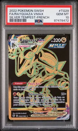 Carte Pokemon Rayquaza VMAX TG29/TG30 PSA 10 Tempete Argentee - Image 1
