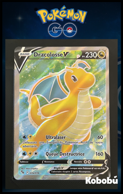Carte Pokemon Dracolosse V 076/078 EB10.5 Pokemon Go Pogo - Image 1