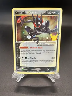 Pokemon TCG Greninja Gold Star SWSH144 Celebrations Black Star Promo - Image 1
