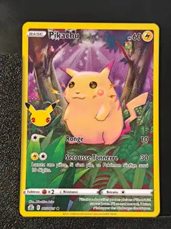 Carte Pokemon Pikachu 005/025 EB7.5 Celebrations 25 ans epee et bouclier 2 - Image 2
