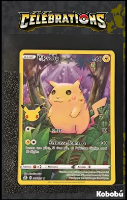 Carte Pokemon Pikachu 005/025 EB7.5 Celebrations 25 ans epee et bouclier - Image 1