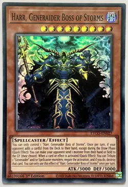 ETCO-EN027 Harr, Generaider Boss of Storms - Super Rare 1st Ed Lightly Played - Image 1