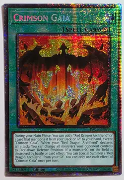 Yugioh Crimson Gaia RA05-EN070 Starlight Rare 1st Edition - Image 1