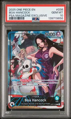 2025 ONE PIECE PROMOS PSA MAGAZINE EXCLUSIVE #038 BOA HANCOCK PSA 10 - Image 1